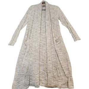 Ruby Rd. Women's Size L‎ Heathered Gray Open Cardigan Sweater Soft Long Sleeve